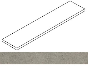 Ступень Forte dei Marmi Rock Lunar Grey угловая левая 33x160