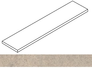 Ступень Forte dei Marmi Rock Moleanos Cream угловая левая 33x160