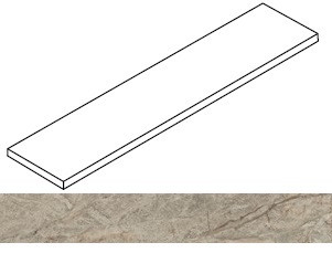 Ступень Forte dei Marmi Rock Sensation Green угловая левая 33x120