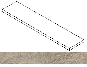 Ступень Forte dei Marmi Rock Sensation Green угловая правая 33x160