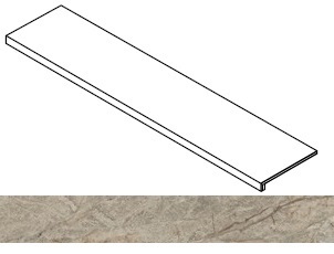 Ступень Forte dei Marmi Rock Sensation Green фронтальная 33x120