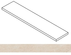 Ступень Forte dei Marmi Rock Siberian Ivory угловая правая 33x120