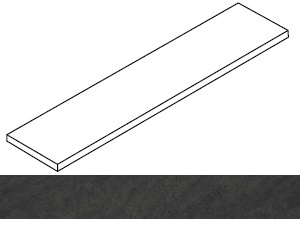Ступень Forte dei Marmi Rock Venaria Black угловая левая 33x160