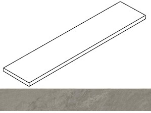 Ступень Forte dei Marmi Rock Venaria Grey угловая левая 33x120
