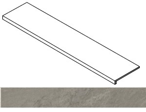 Ступень Forte dei Marmi Rock Venaria Grey фронтальная 33x160