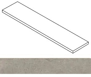 Ступень Rinascente Fusion Argilla угловая правая 33x160