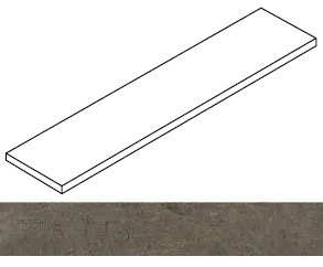 Ступень Rinascente Fusion Basalto угловая левая 33x160