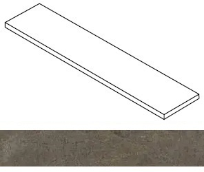 Ступень Rinascente Fusion Basalto угловая правая 33x160