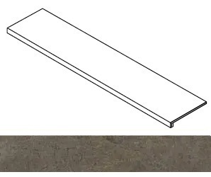 Ступень Rinascente Fusion Basalto фронтальная 33x160