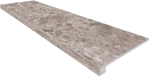 Комплект (Ступень GR02 (33x120x9) непол. (прямоугол. бортик) без насечек + Подступенок (14,5x120x9))