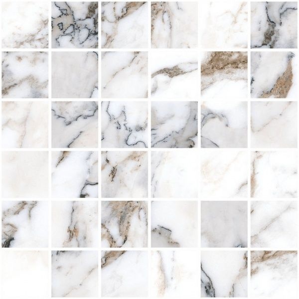 Marble-X Мозаика Бреча Капрайа Белый ЛПР 30x30 (5x5)