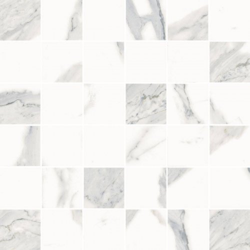 Stellaris Statuario White Mosaico  30×30