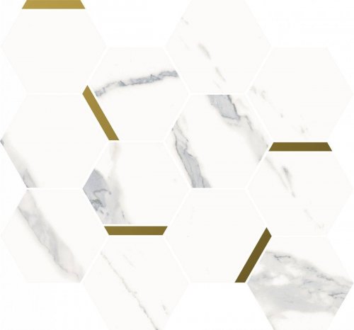 Stellaris Statuario White Mosaico Chic  28.3×32.8