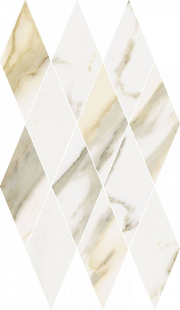 Stellaris Calacatta Gold Mosaico Diamond  28×48
